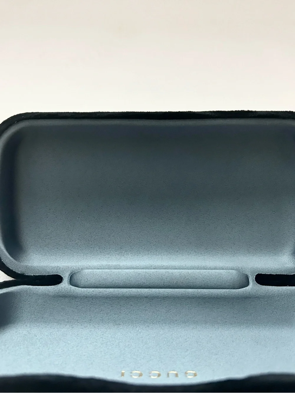Gucci Navy Velvet Eyewear Case with Gold Logo